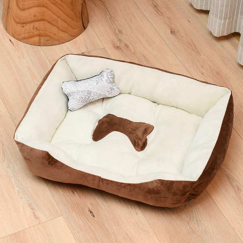 Square Bone Pet Bed