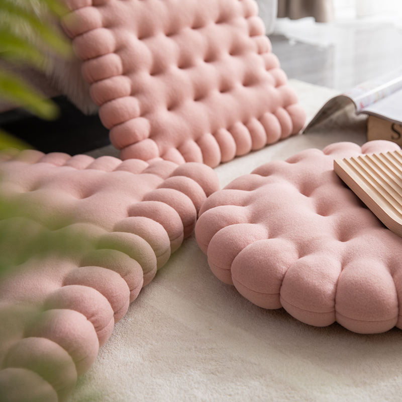 Round Cookies Shape Seat Cushion