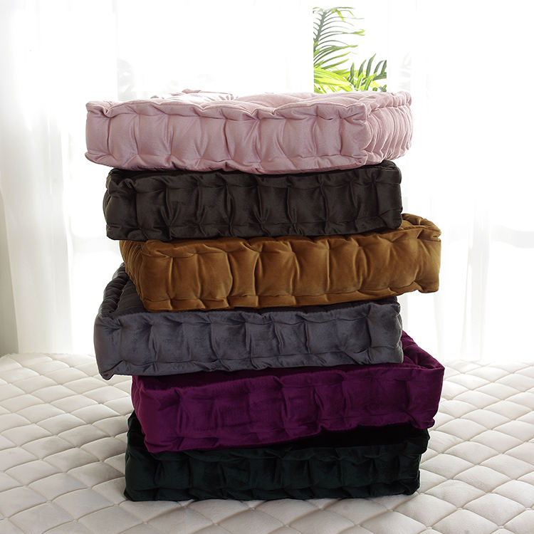 Square Dutch Velvet Seat Cushion